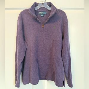 Polo by Ralph Lauren Purple Men's Quater-Zip Sweater